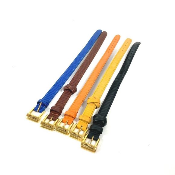 FENDI Change watch straps, set of 5 Wristwatch belt Leather Multicolore